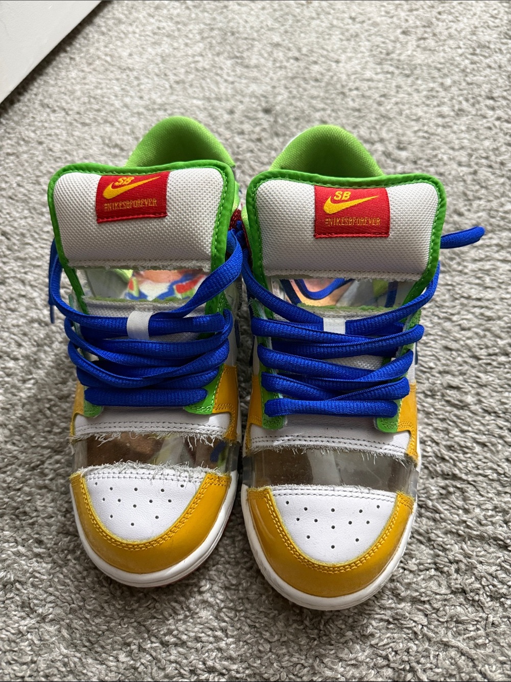 Nike SB Multicolor Low-Top Sneakers - Yellow/Blue/Green
